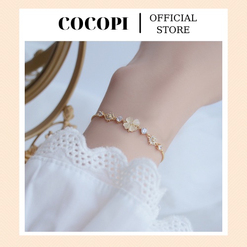 Lắc tay Vòng tay cỏ bốn lá may mắn xinh Cocopi.accessories - LT013