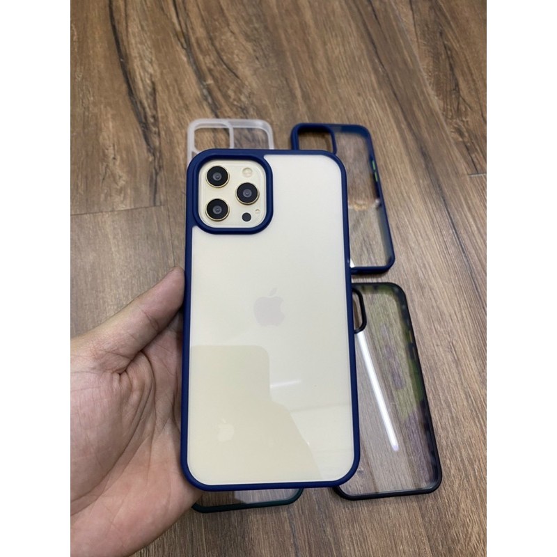 Ốp lưng Likgus trong suốt viền màu iPhone 12/12 Pro/12 Pro Max