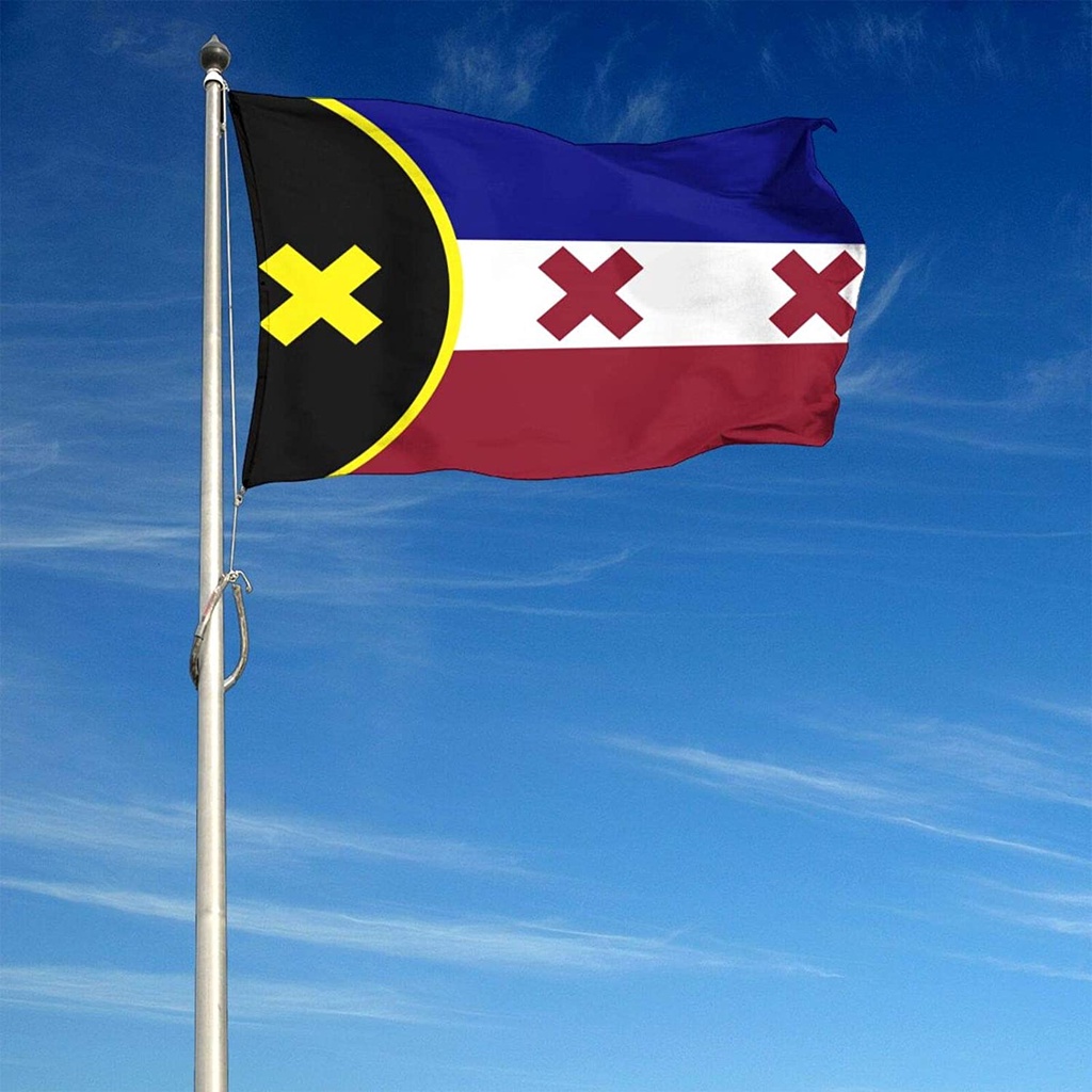 Cờ L'manburg Dream SMP Hai Mặt Bằng Đồng Thau Chống Tia UV Không Phai Màu 3x5ft