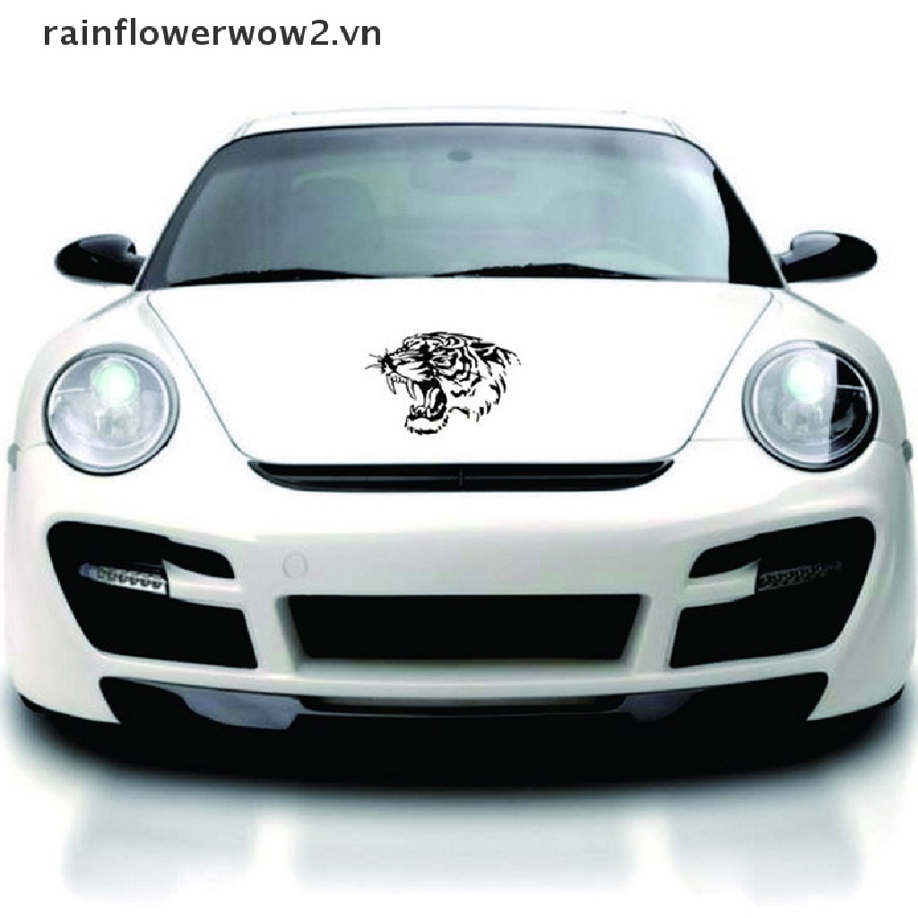 Sticker Dán Tường Hình Đầu Hổ Cá Tính Độc Đáo