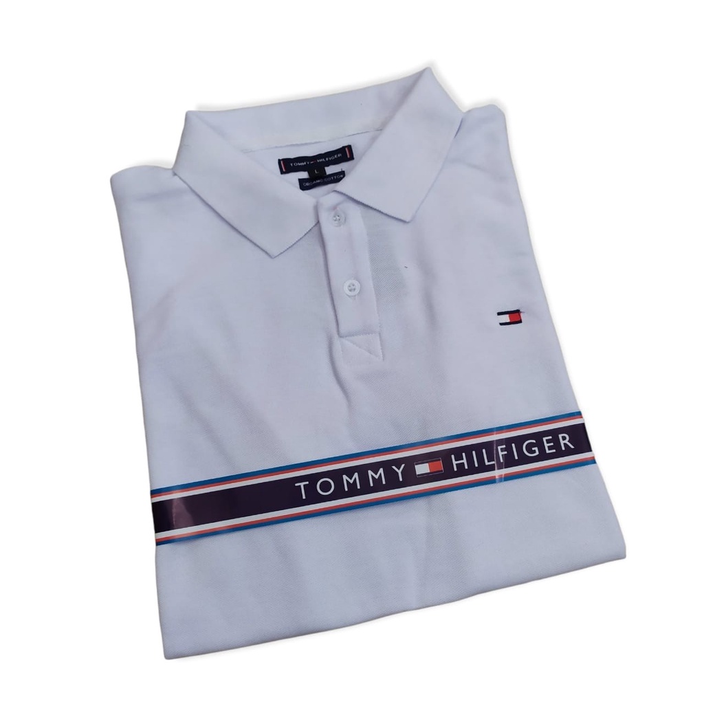 Tomy HILFIGER Áo Thun Polo Chính Hãng Họa Tiết Bandung
