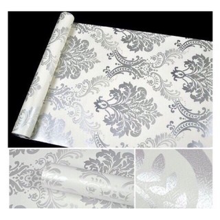Giấy dán tường Đức bạc decal khổ 45cm x10m