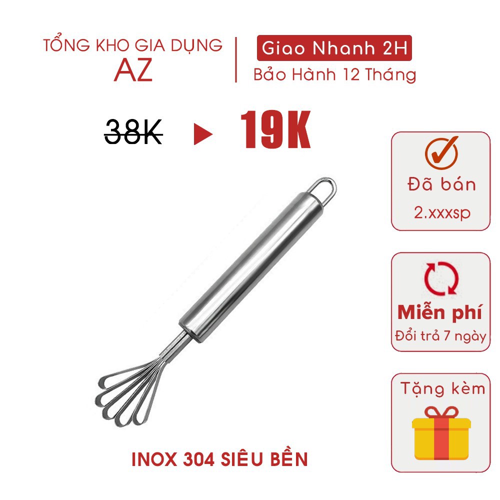 Nạo dừa sợi / đánh vẩy cá inox 304 không gỉ có móc treo tiện dụng - Hàng Loại Dày