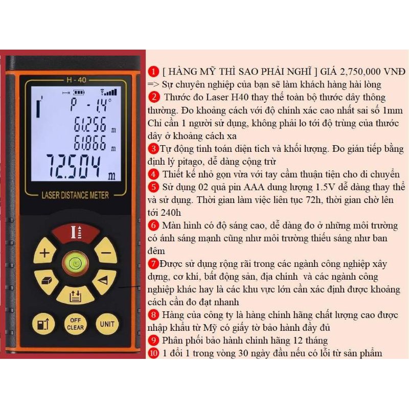 Thước đo laser H40