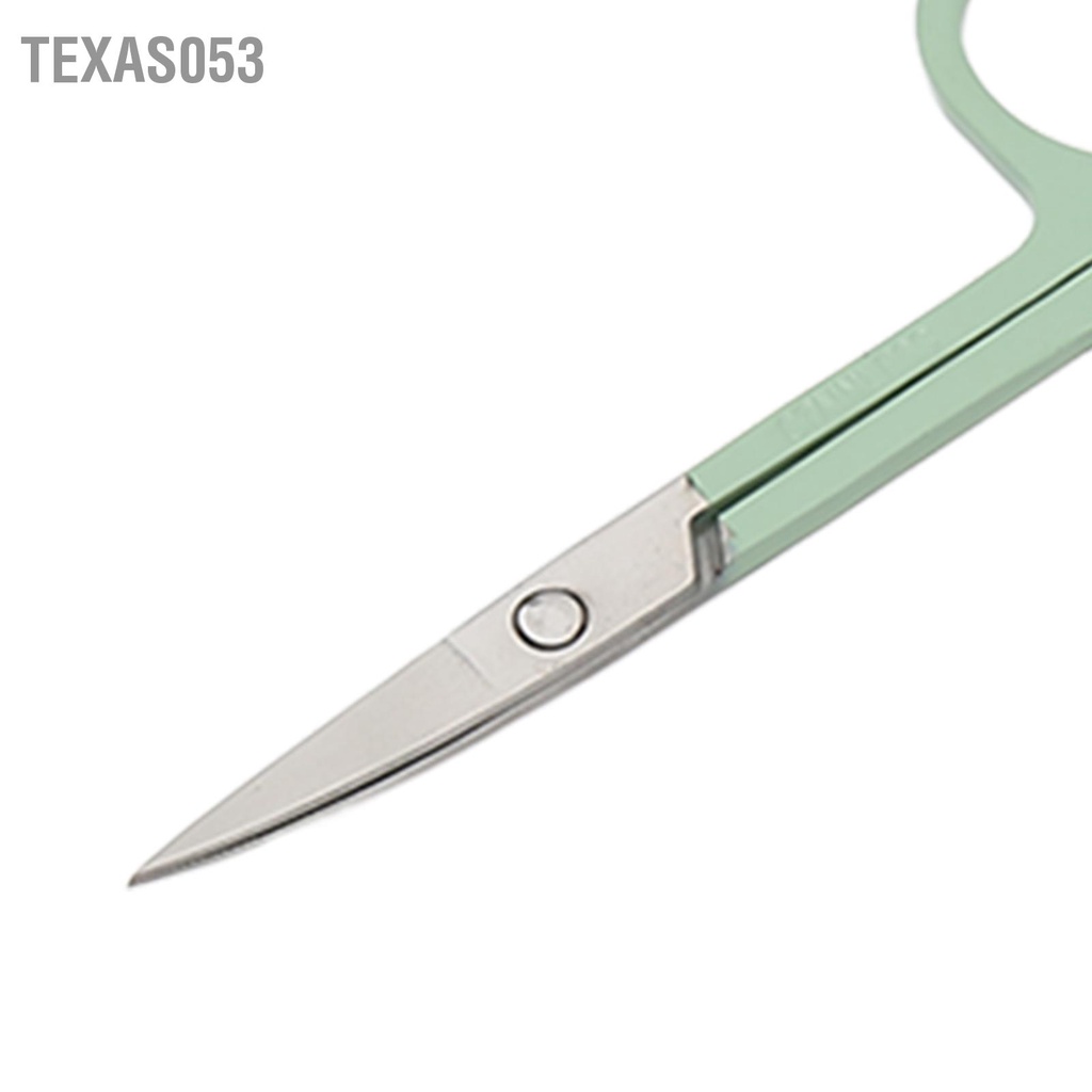 Texas053 12 cái Bộ làm móng tay bằng thép không gỉ chân con dao kéo lông mày Earpick Nail Clipper Set (Mint Green)