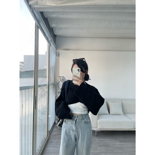 Áo len vạt chéo dáng croptop the.sweaterweather TSW