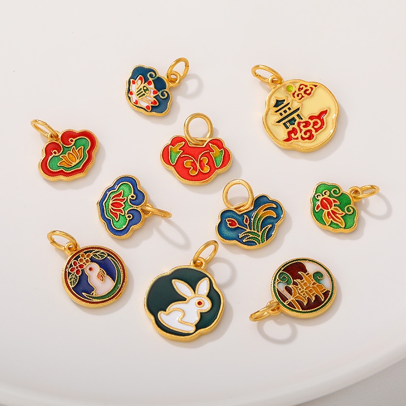 Phụ Kiện Dây Bện Làm Vòng Tay/Dây Chuyền Thủ Công Màu Đỏ Hình Mặt Trăng/Thỏ Hoàng Gia diy