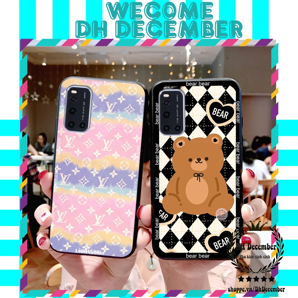 Ốp lưng Vivo V19 in hình 3D GẤU HỒNG-GẤU BE3R -XINH XẺO CỰC ĐẸP