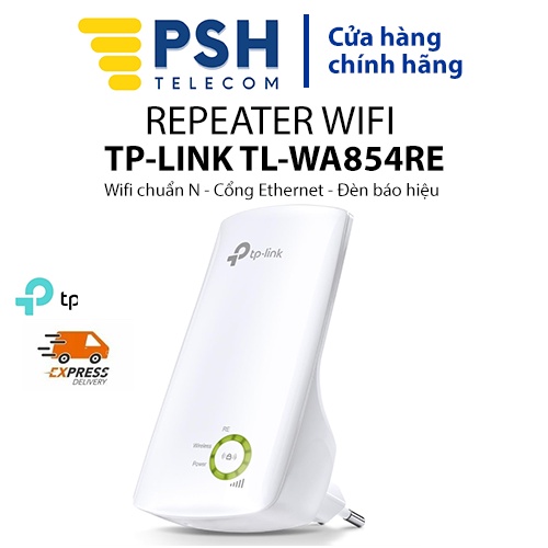 Bộ kích sóng wifi TP-Link TL-WA854RE tốc độ 300Mbps , thiết bị mở rộng sóng wifi TP-Link PSH Telecom