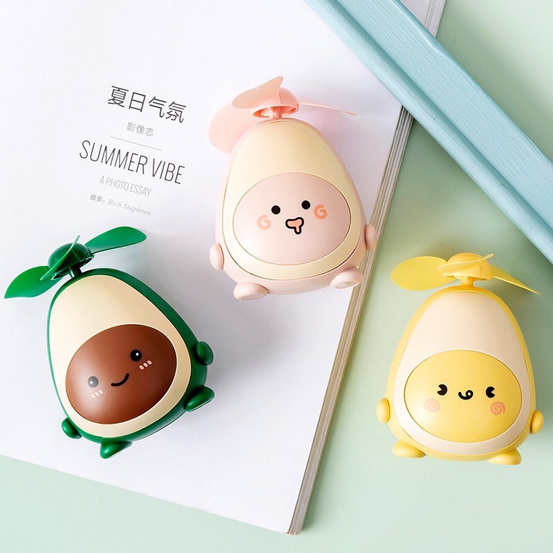 Quạt Cầm Tay Mini Pin Sạc USB Quả Bơ Siêu Cưng - Quạt Quả Bơ Cute Dumi Shop