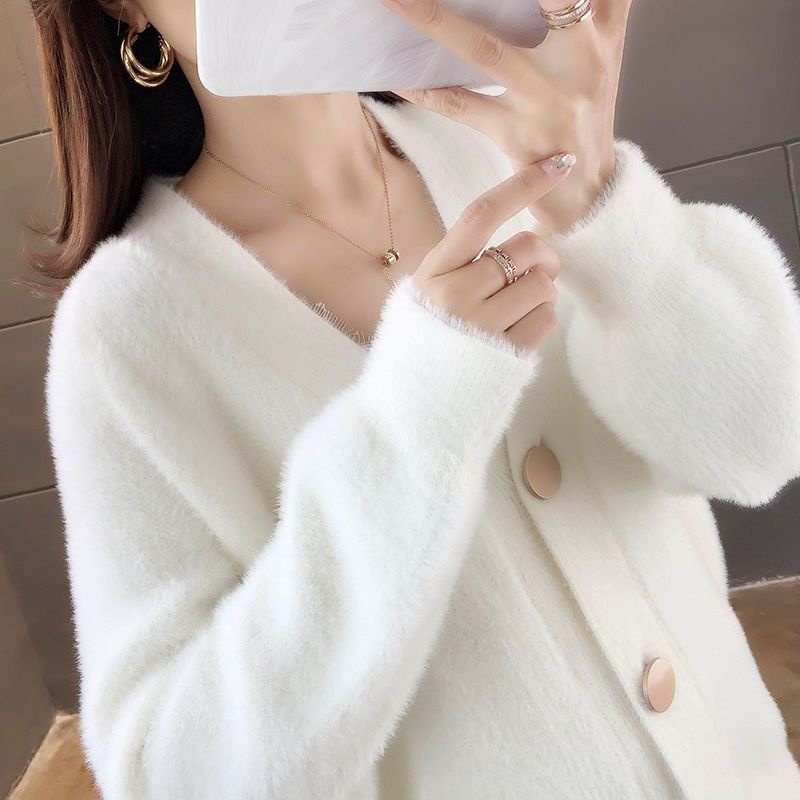 Áo khoác Cardigan dệt kim form rộng xinh xắn cho nữ