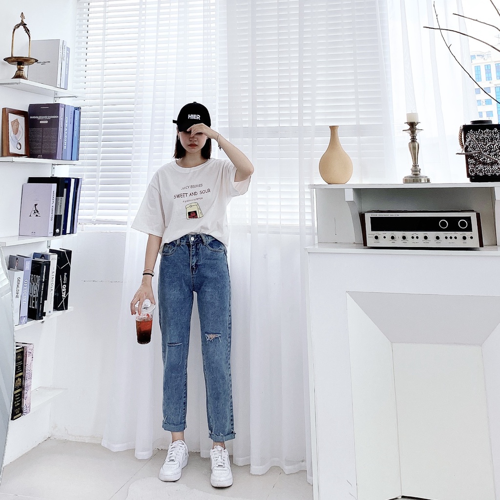QUẦN BAGGY QBG RÁCH 2GAU TUA RUA QBG9193