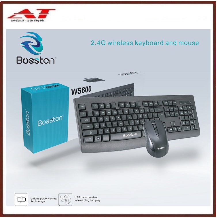 Bộ phím chuột không dây wireless Bosston WS800