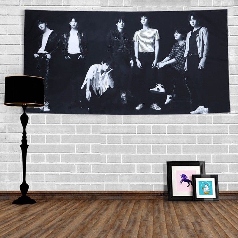 Thảm treo tường trang trí hình nhóm nhạc KPOP BTS 100*50cm