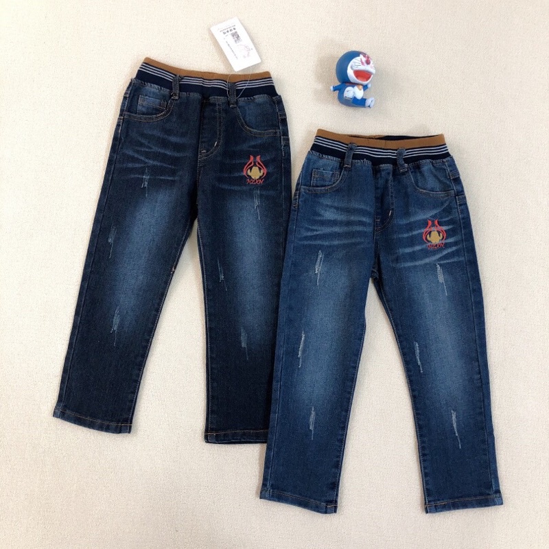 Quần bò trẻ em Polo 6-12 tuổi  Quần Jean bé trai denim cạp chun 1221