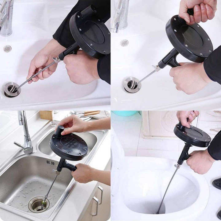 [Mã SR14MAY5 giảm 20K đơn 50K] Dụng cụ thông cống chuyên nghiệp dài 5m, Dây lò xò thông tắc cống