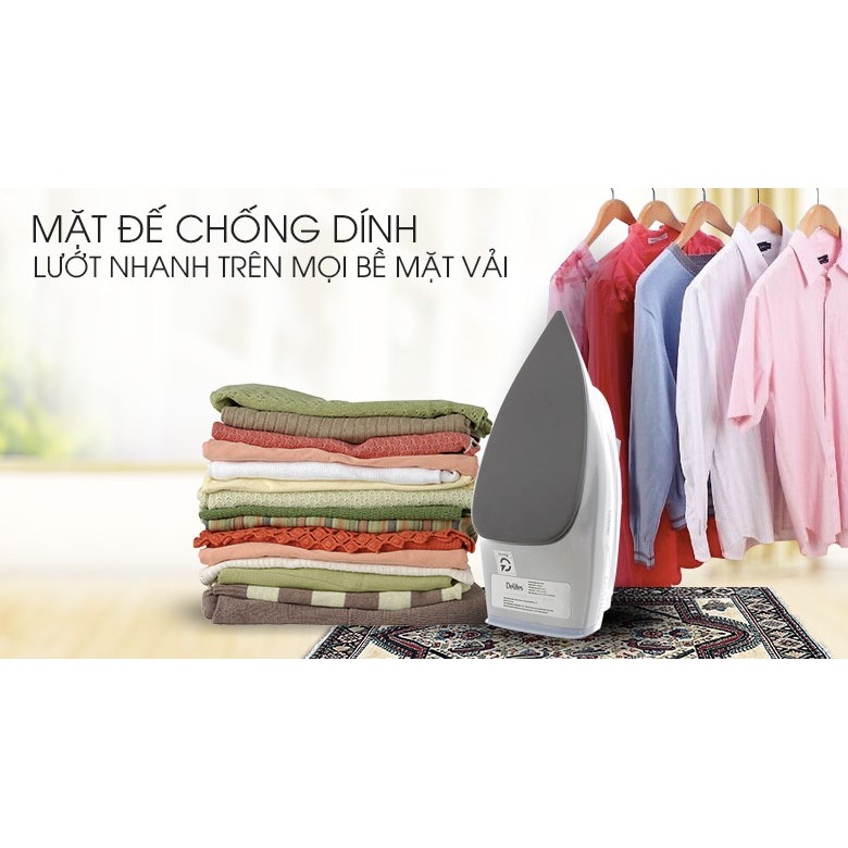 Bàn ủi khô Delites BUK01 Màu Xám