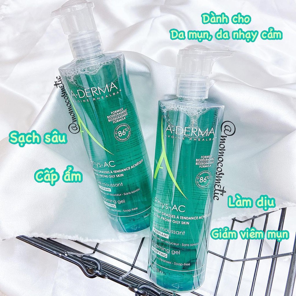 Sữa rửa mặt A-derma Phys-AC Gel