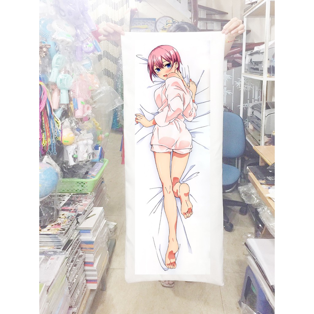 Gối ôm dài anime Nakano Ichika 1mx40cm Go-Toubun no Hanayome Nhà Có Năm Nàng Tiên (Tặng 1 poster hoặc 1 huy hiệu)