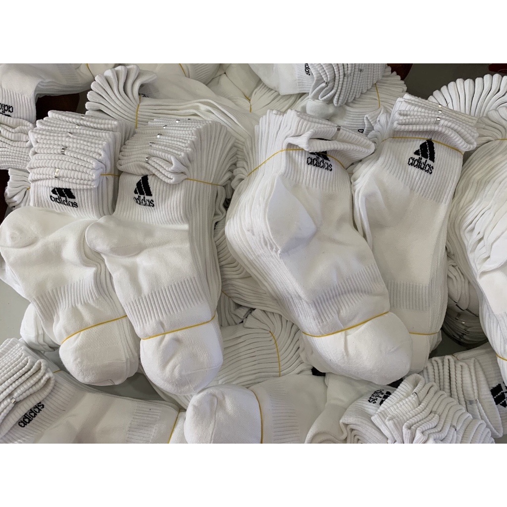 Vớ, Tất Dệt Kim Ngắn Đen, Trắng Thể Thao Bóng Đá Nike, Adidas Cao Cấp - Vicsportvn