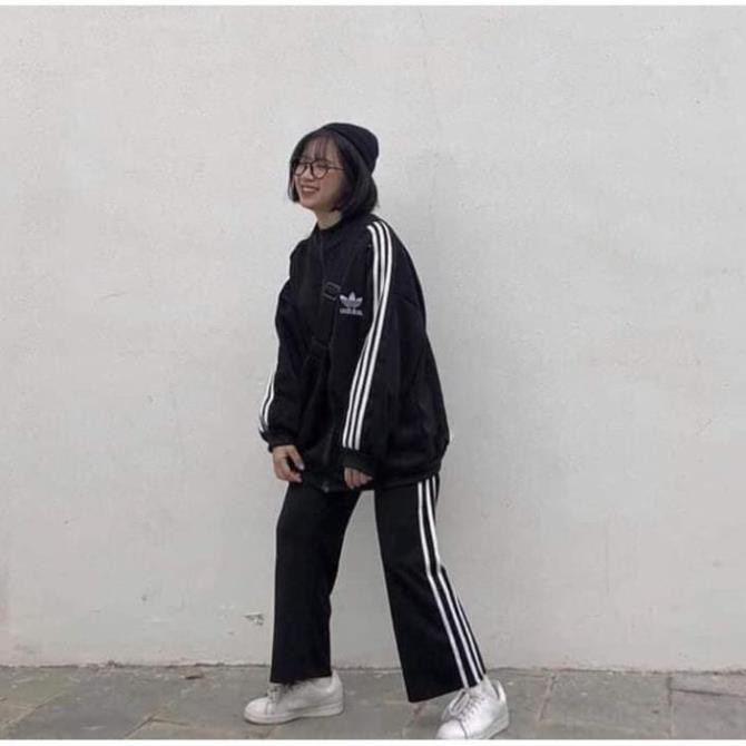 Áo khoác thể thao 3 sọc nhiều màu Unisex - Jacket tay phồng form rộng bigsize kiểu dáng trendy ulzzang HOT