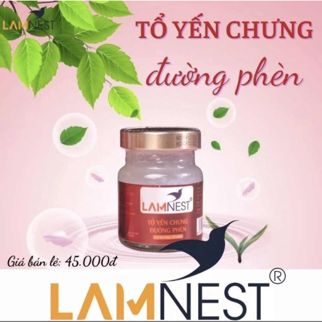 Yến Sào LamNest Chưng Tam Vị - hạt sen- nhân sâm 30% yến