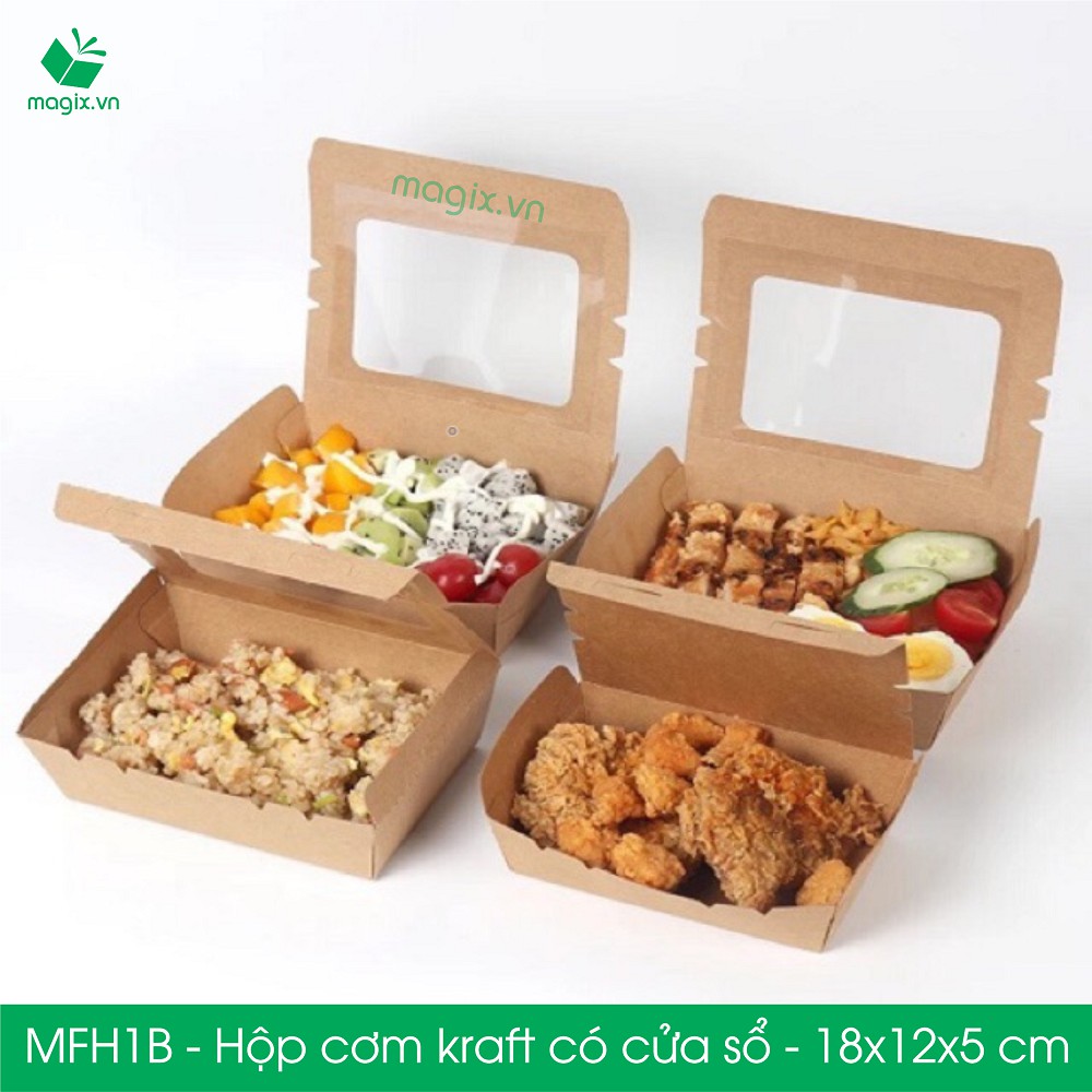 Combo 25 hộp đựng thực phẩm - hộp giấy đựng thức ăn hộp đựng cơm