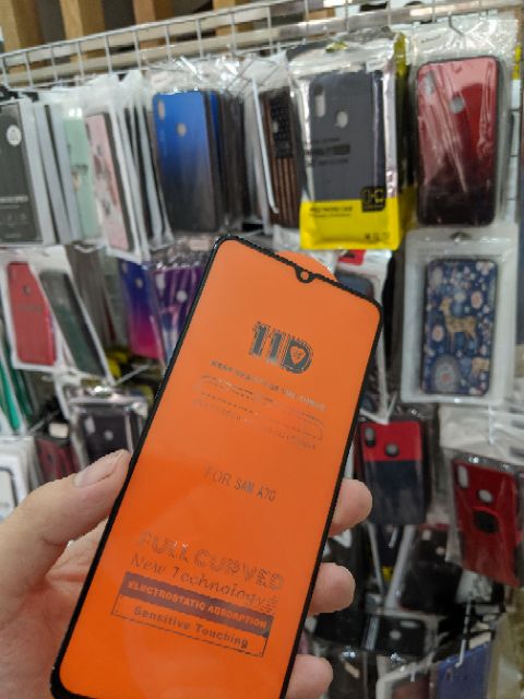 Kính cường lực 11D cho Samsung A70 full màn full keo ôm màn 2.5D chất đẹp