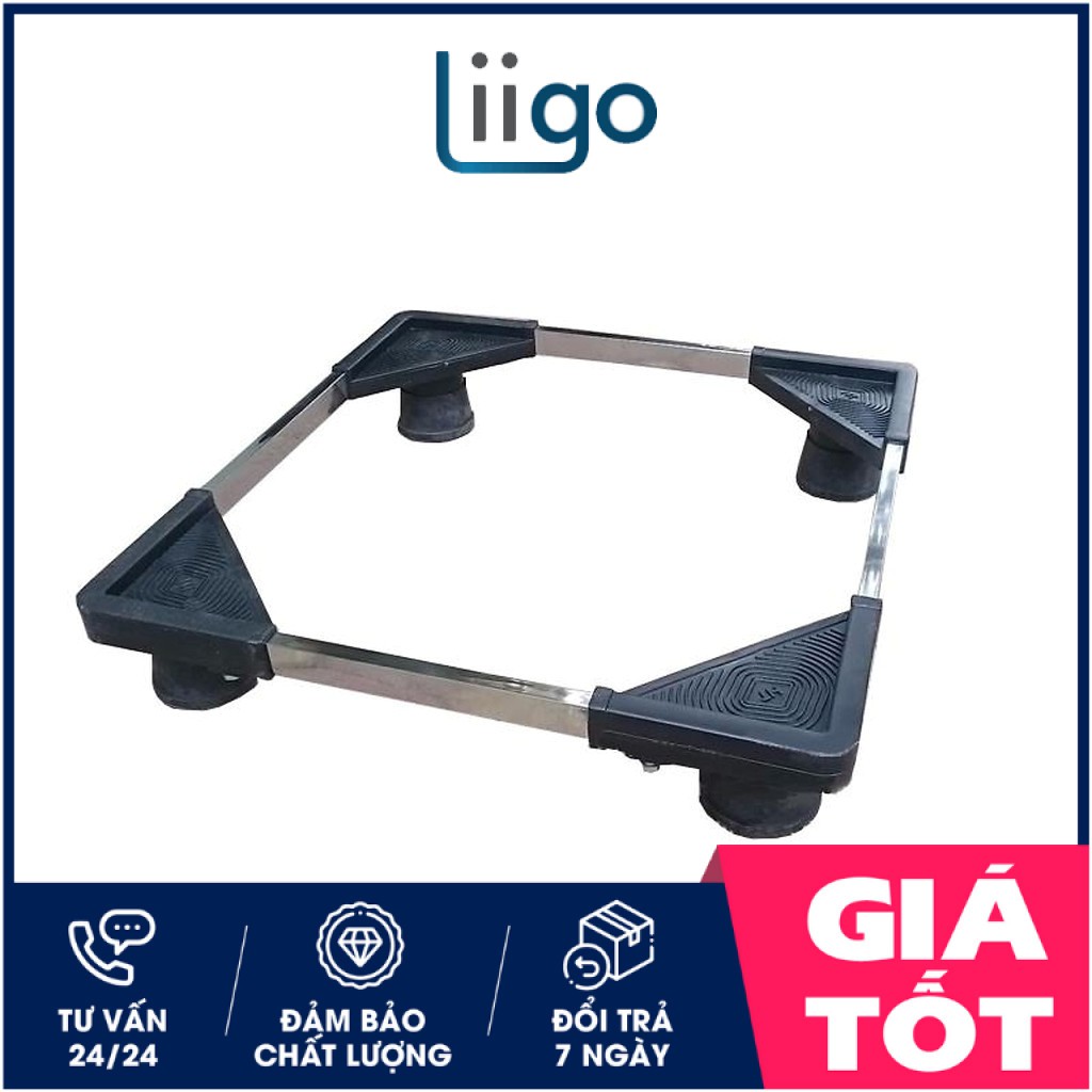 Kệ chân để máy giặt tủ lạnh inox đa năng(Liigostore)