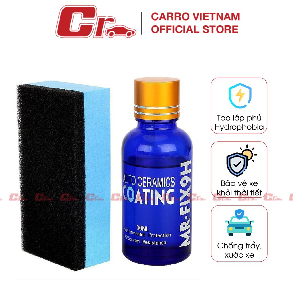 Dung Dịch Phủ Đánh Bóng Xe Ô Tô CERAMIC 30ML Đánh Bóng Bề Mặt Thân Xe, Giúp Xe Sáng Bóng Loại Bỏ Vết Trầy Xước