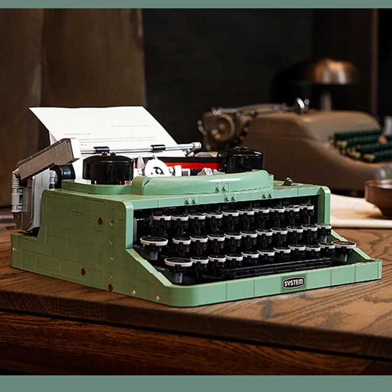 Đồ chơi Lắp ráp Mô hình 00912 Máy đánh chữ 2078pcs Retro Typewriter MOC 21327