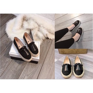 Giày Slip on Nữ, Đế Cói, Viền Đinh Siêu Đẹp