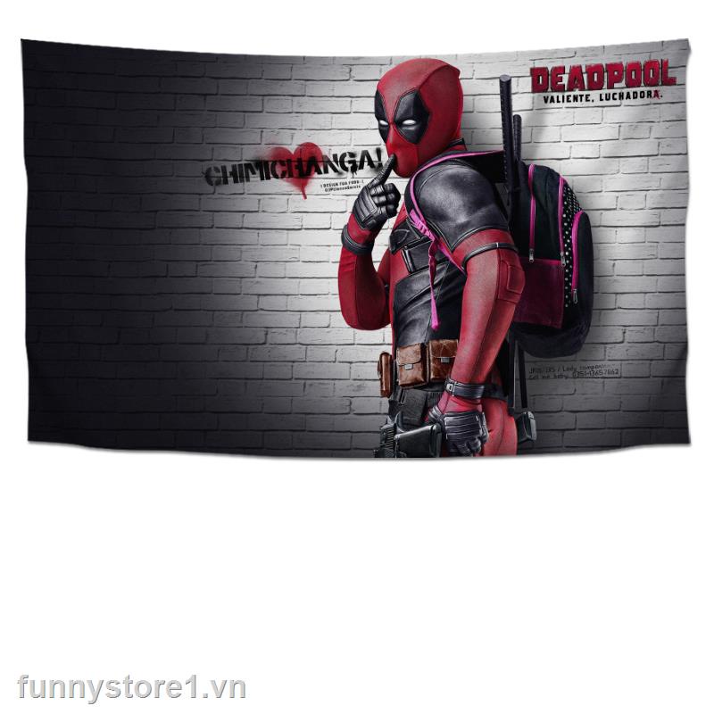 Cartoon Animation Deadpool Marvel Movie Poster Large Background Cloth Home Dormitory Studio Wall Cloth Custom Tapestry