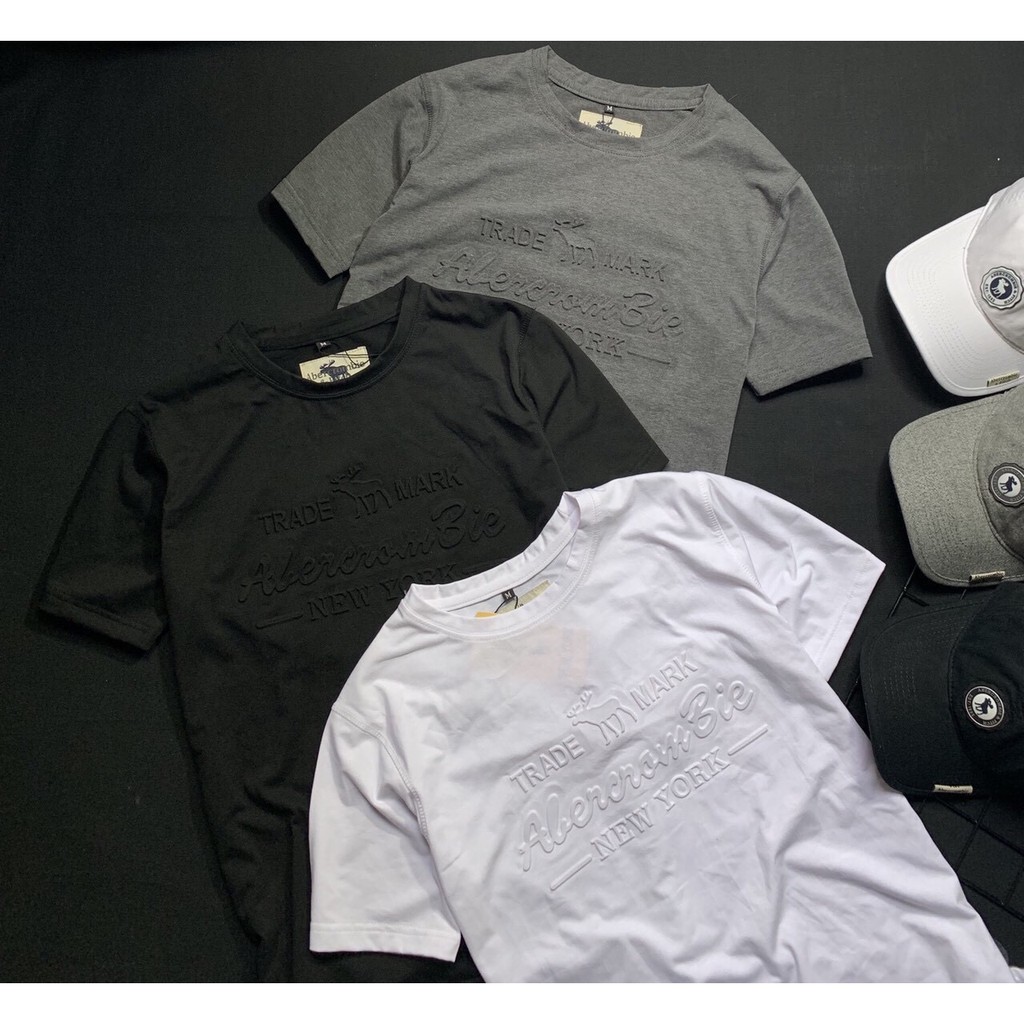 Áo thun nam cotton dập nổi co giãn tốt