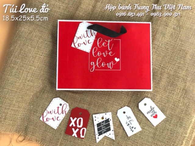 Tag giấy Valentine xinh xắn