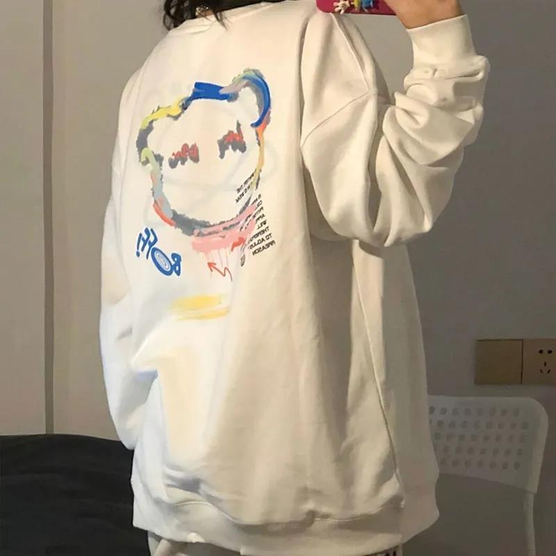 Áo sweater dáng rộng phong cách hàn quốc thời trang xuân thu mới 2021 năng động cho nữ | BigBuy360 - bigbuy360.vn