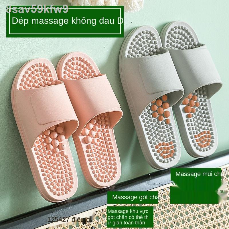 Dép massage nữ mùa hè cặp đôi chân huyệt nhà trong giày tắm phòng chống trượt và đi nam giới