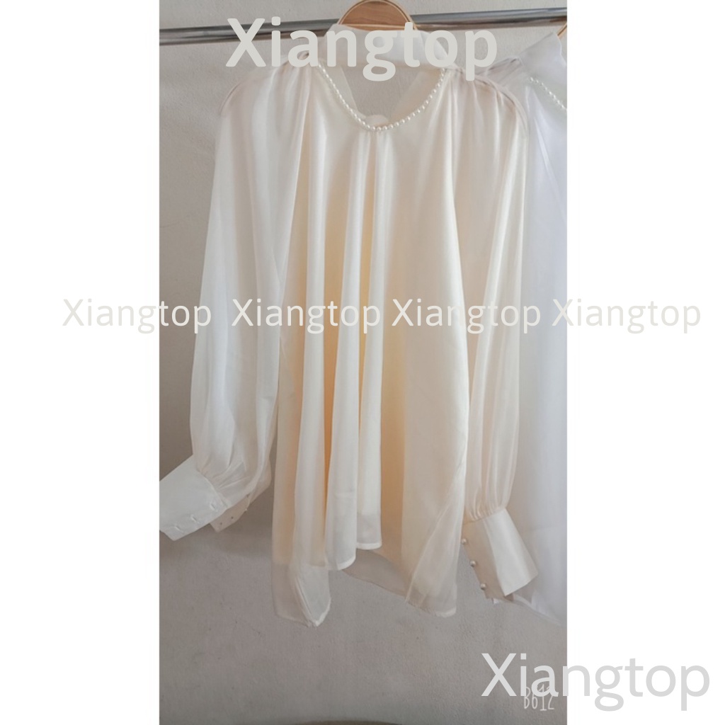 Áo babydoll tay bồng tiểu thư dấu quần kaca