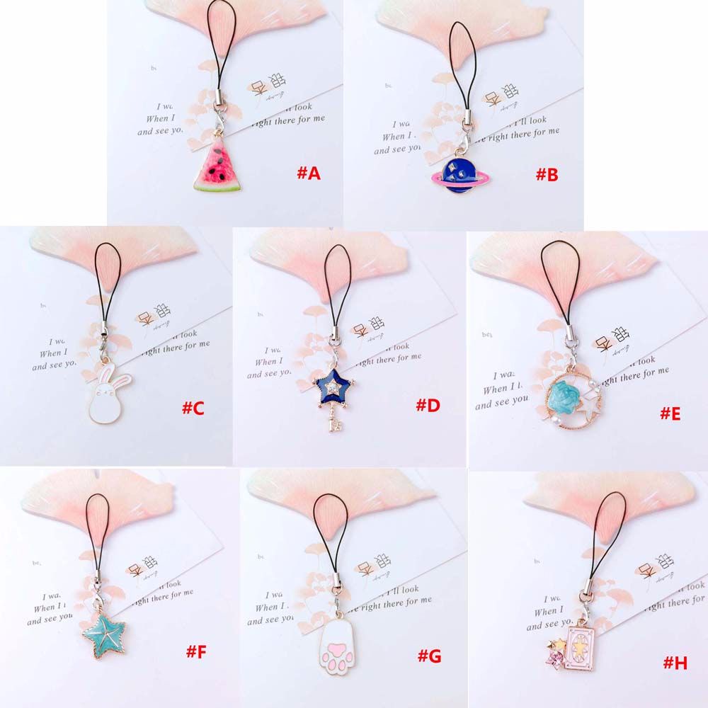 Dây đeo điện thoại cổ tay chống thất lạc phối mặt hoạt hình dễ thương