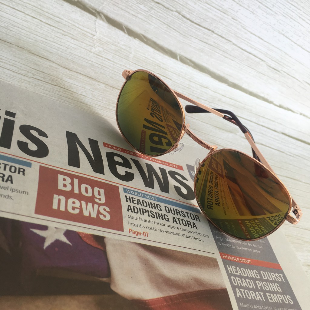 Kính Râm Nữ Nam Thời Trang Tròn Tráng Gương | BigBuy360 - bigbuy360.vn