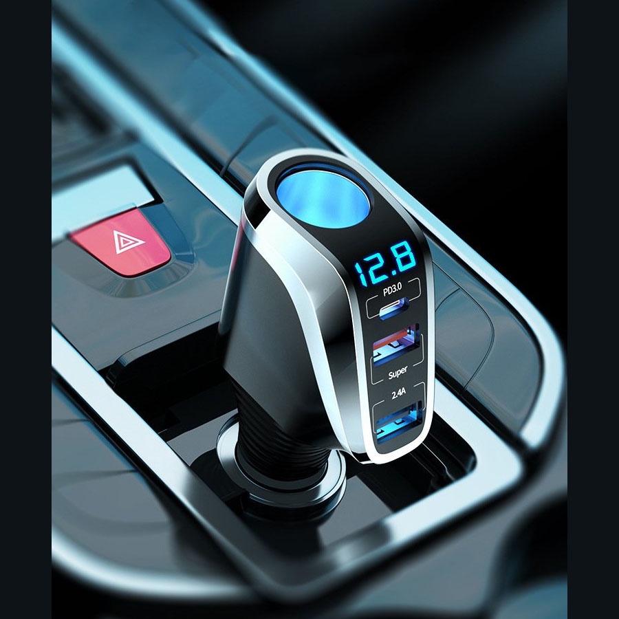 Tẩu sạc ô tô công nghệ mới chính hãng Ozio, Củ sạc trên ô tô chip thông minh an toàn