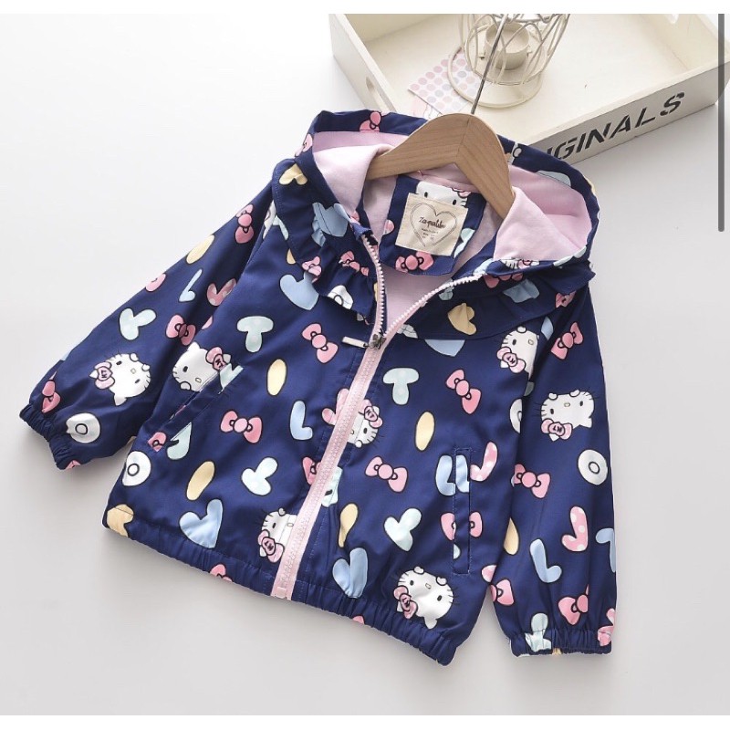Áo khoác gió cao cấp cho bé gái