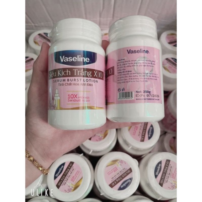 Body Siêu Kích Trắng Vaseline 250g