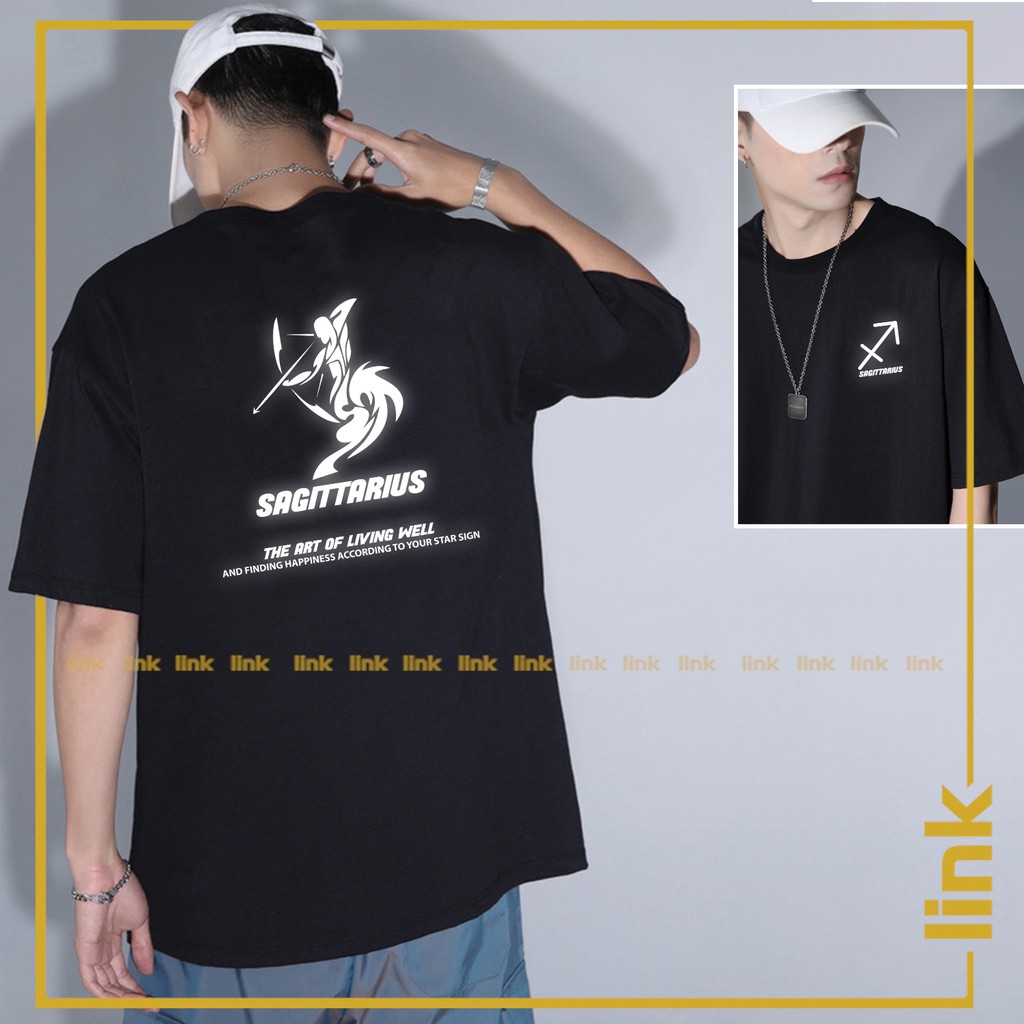 Áo phản quang bạc Nhân Mã - Cung Hoàng Đạo  tay lỡ unisex