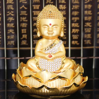 Tượng phật di đà như lai ngự đài sen đính đá để taplo ô tô tp01-toostore