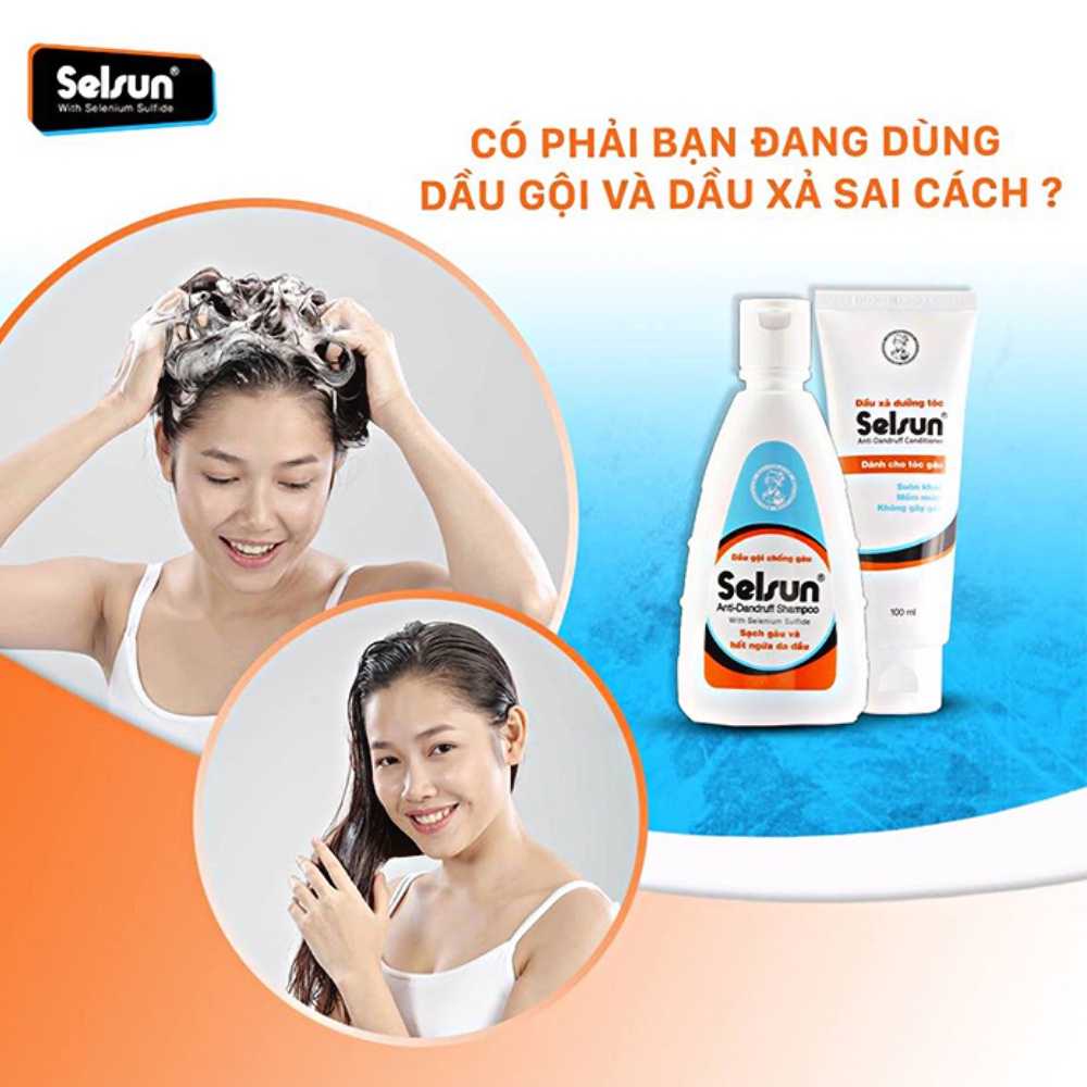 Dầu gội Selsun Anti-Dandruff Shampoo làm sạch gàu và hết ngứa da đầu
