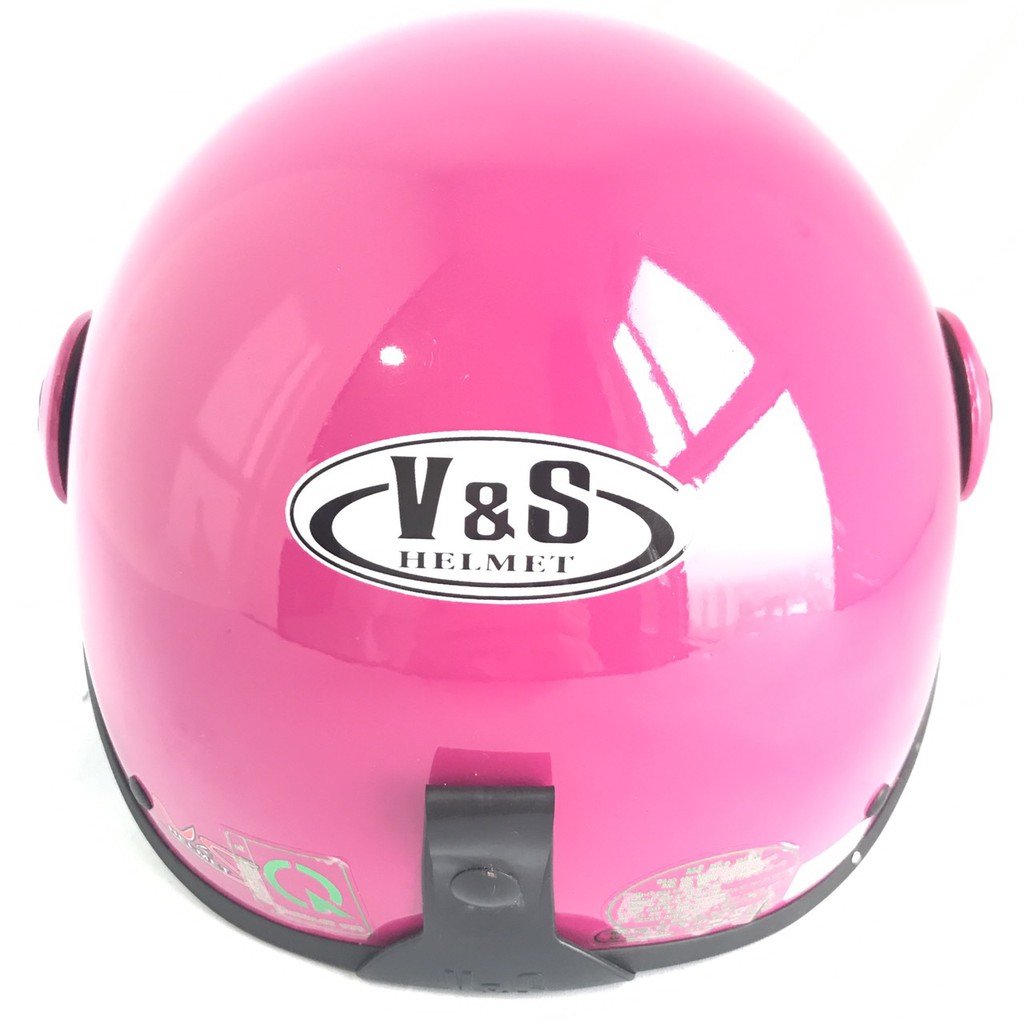 Nón bảo hiểm nửa đầu có kính - siêu xinh - V&amp;S Helmet - VS105K - Hồng cánh sen
