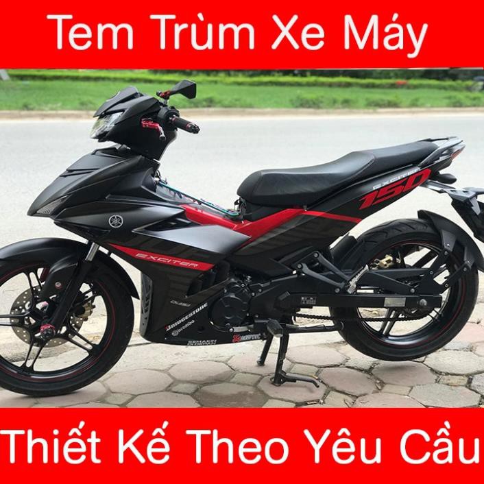 Tem Trùm Xe Exciter 150 Đen Nhám Ex150