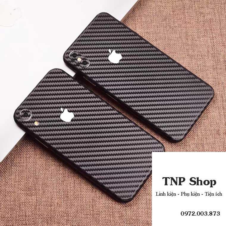 Miếng Dán Carbon iPhone 6/6s/6Plus/7Plus/8Plus/X/Xs/Xs max