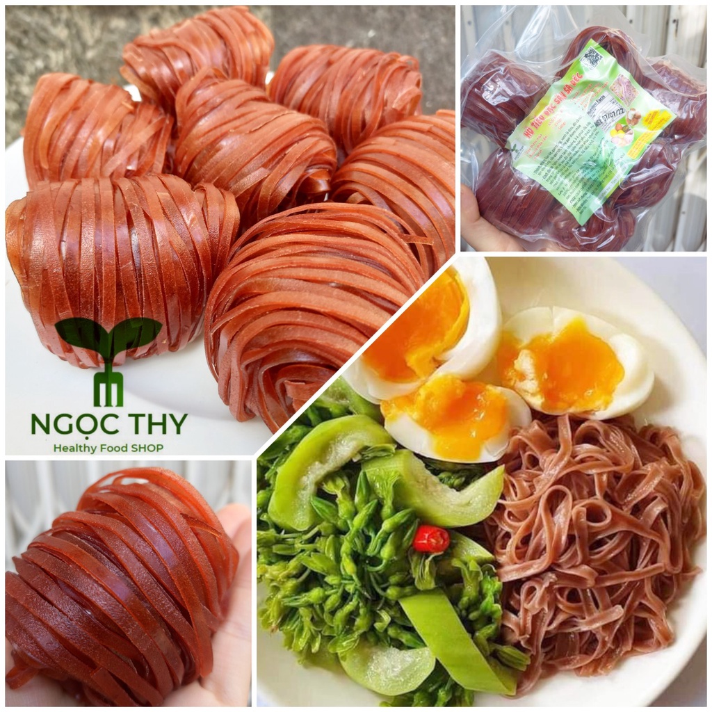 Phở gạo lứt cuộn, hủ tiếu gạo lức sợi to và nhỏ dùng eatclean ăn kiêng giảm cân